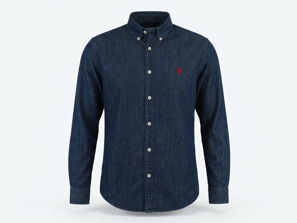Koszula Męska U.S Polo Assn Jeansowa Granat Slim Fit