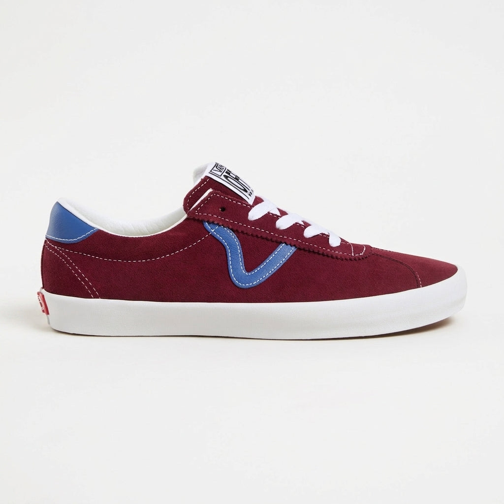 Vans Sport Low Athletic Shoes Sport Burgundy Damskie Trampki /Deep Blue : Men's 7.5 - Women's 9 Medium, Suede