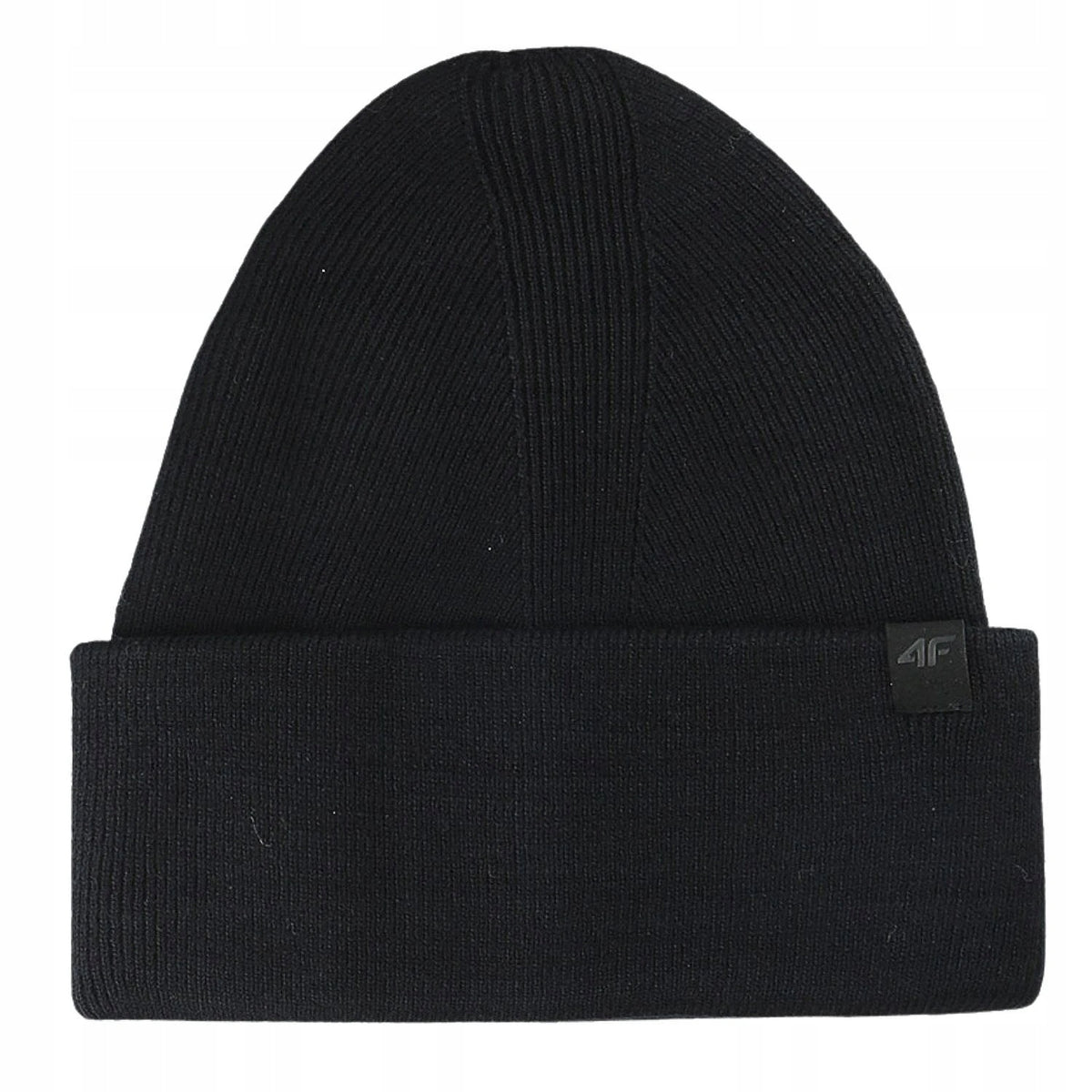 4F Czarna Czapka Zimowa Beanie One Size Unisex Uniwersalna Ciepła Logo