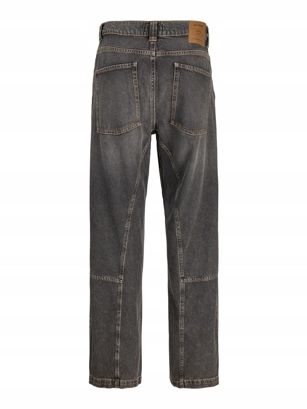 Spodnie Jeans Męskie Jack&Jones Szare Szeroka Nogawka z Przeszyciami SQ