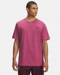Under Armour Męski T-shirt Koszulka na Krótki Rękaw Różowa Left Chest r.M