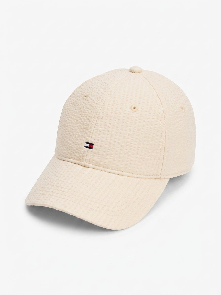 czapka z daszkiem męska Tommy Hilfiger AM0AM13427 beżowa regulacja