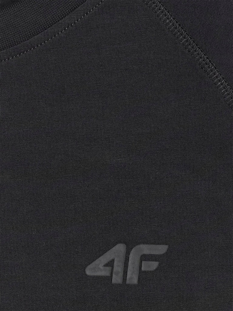 4F Czarna Bluzka Męska Długi Rękaw Longsleeve Oversize Gładka Baweuniana