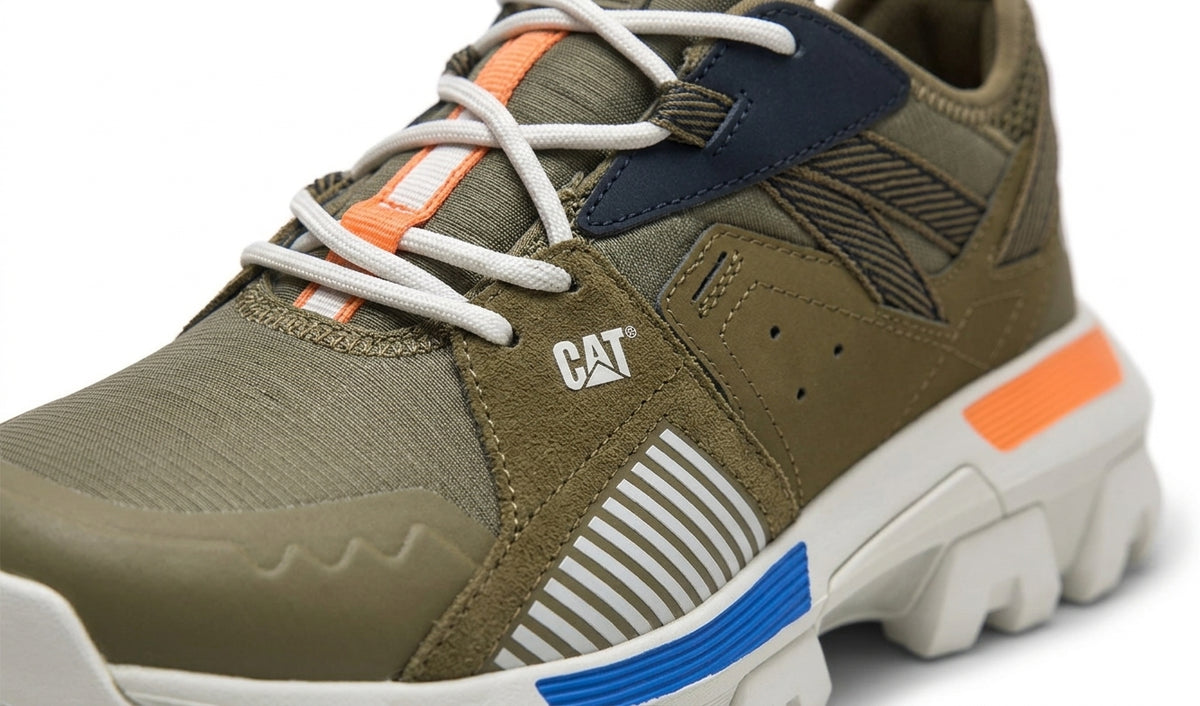 Sneakersy Męskie CAT P724530 Sportowe Oliwkowe Sportowe