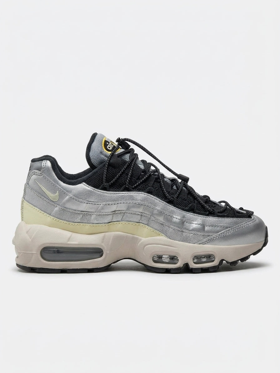 Buty Sportowe Damskie Sneakersy Nike Air Max 95 Toggle Srebrne