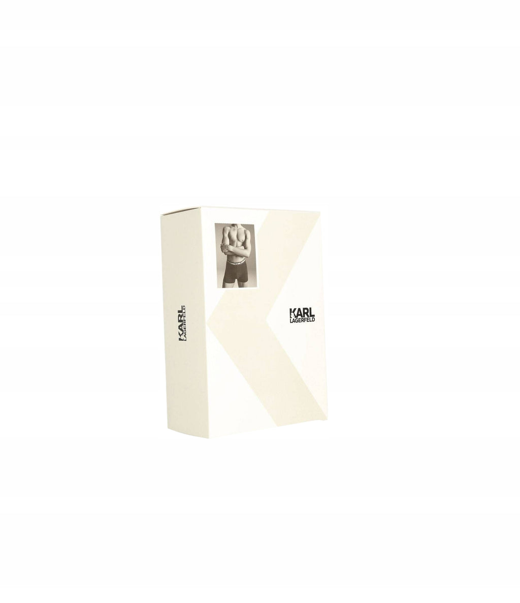Karl Lagerfeld Czarne Bokserki Męskie 3-pack Dopasowane Baweniane Logo