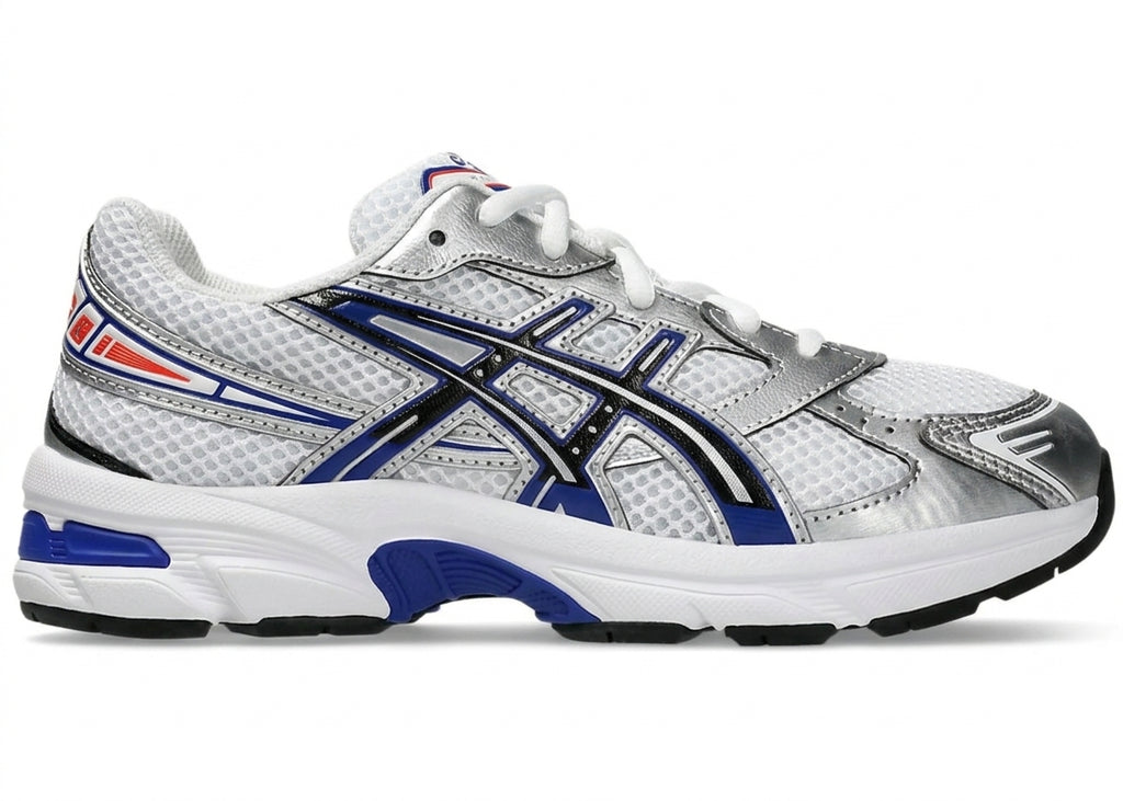 Buty unisex Asics GEL-1130 GS sportowe białe niebieskie amortyzacja