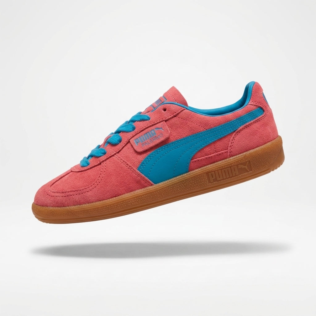 Buty Sportowe Damskie Puma Palermo Różowe Niebieski Zamsz