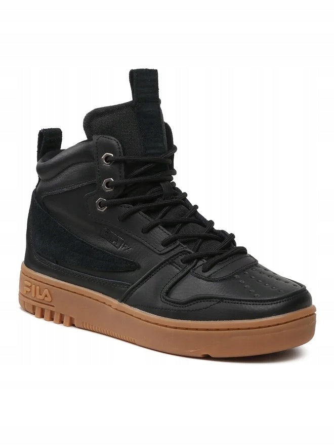 FILA Skórzane Czarne Buty Męskie Sportowe Sneakersy Wysokie Fxventuno
