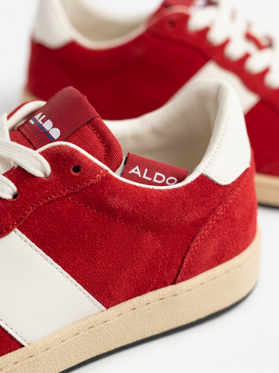 Buty Wiązane Męskie Aldo Roscoe Czerwone Zamsz