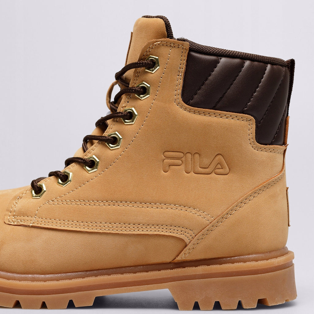 Fila Brązowe Buty Damskie Trapery Botki Wysokie Zimowe Weehauken r.36