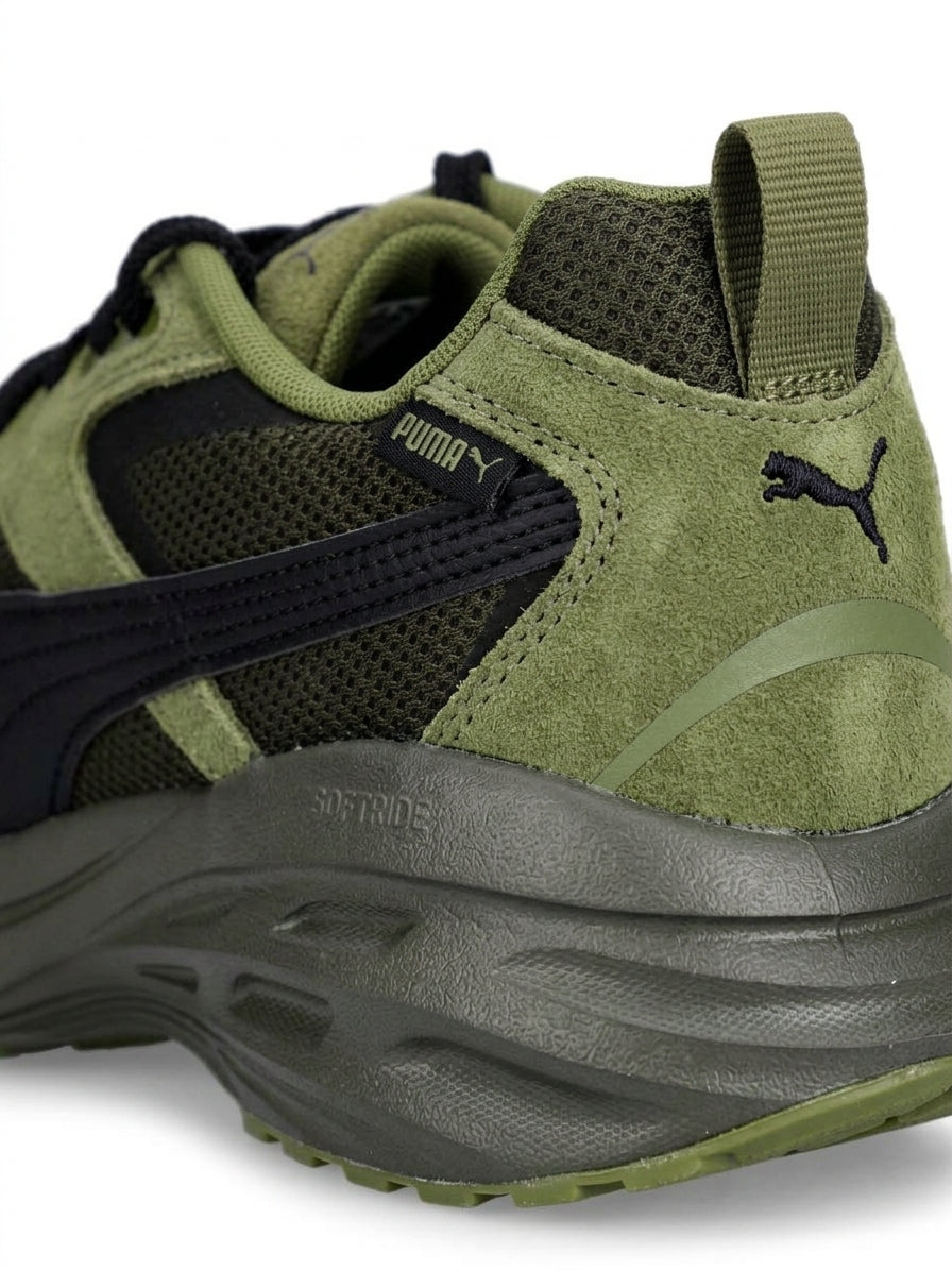 Buty Męskie Puma Hypnotic LS Sportowe Czarne Oliwka Skórzane