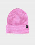 4F Różowa Czapka Damska Zimowa Beanie Ciepła One Size Dzianinowa Naszywka