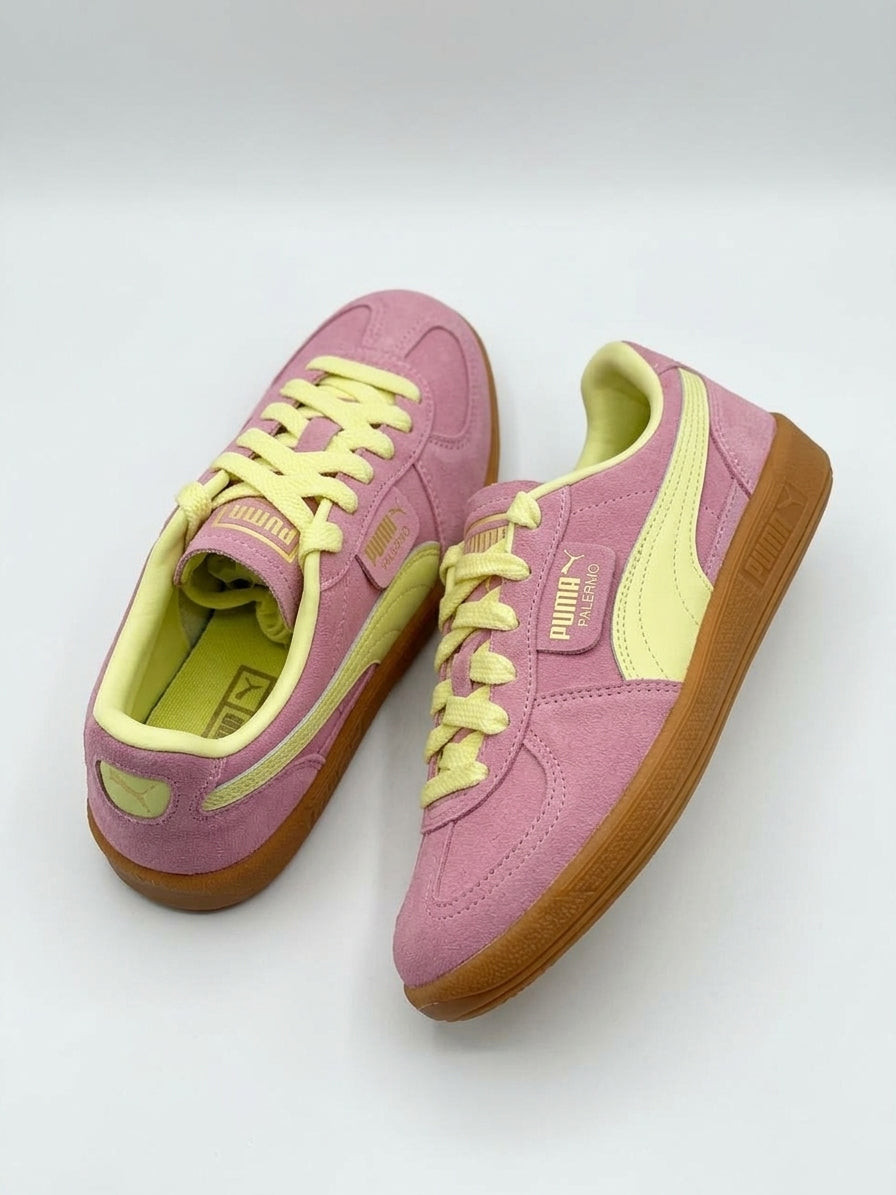 Buty Damskie Puma Palermo Różowe Neon Zamsz Pink