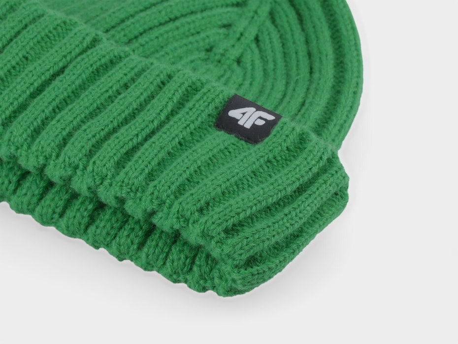 Czapka Męska 4F 4FAW23ACAPM314 Zimowa Zielona Beanie