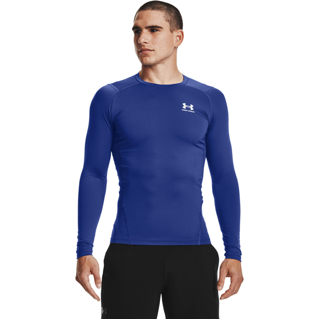 Koszulka Męska Under Armour HG Armour Comp LS Niebieska 1361524 400