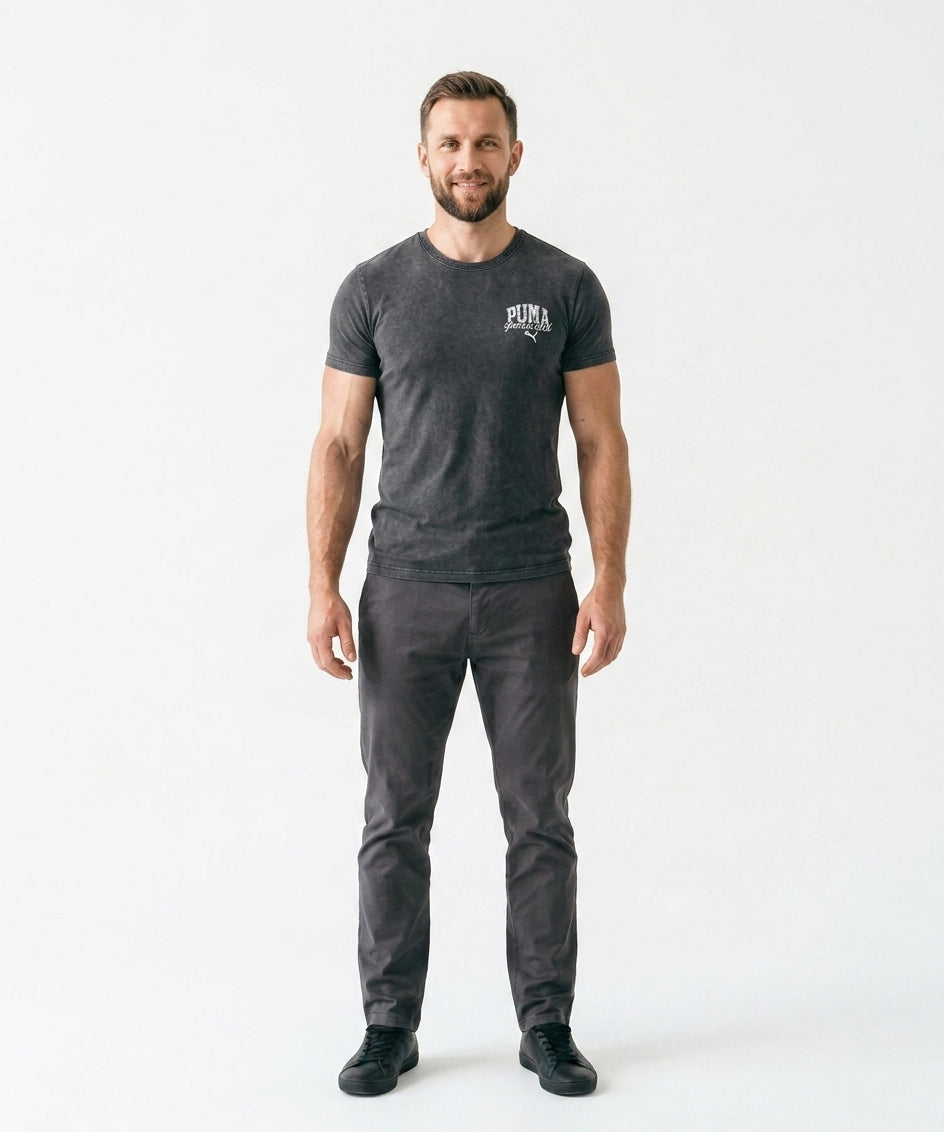 Koszulka Męska PUMA Class Washed Tee Sportowa Czarna Krótki Rękaw