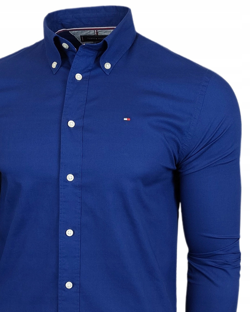 Tommy Hilfiger Granatowa Koszula Męska Elegancka z Kołnierzykiem r. S