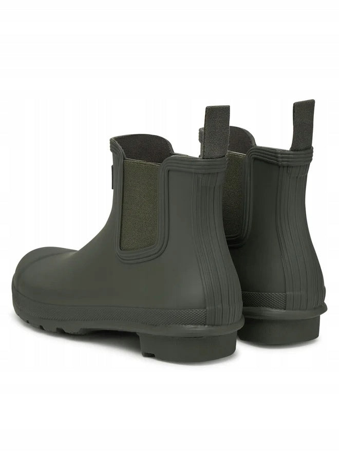 Hunter Oliwkowe Buty Damskie Kalosze Gumowe Niskie Wsuwane Wytrzymałe r.37